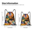 thumbnail image 2 of Gaeub Abstract Musical Faces Drawstring Backpack Bag Sport Gym Sackpack Heavy Duty String Backpack for Men Women-Medium, 2 of 6