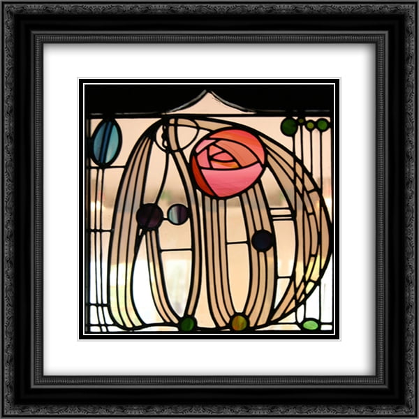Charles Rennie Mackintosh 2x Matted 20x20 Black Ornate Framed Art Print charles-rennie-mackintosh-2x-matted-20x20-black-ornate-framed-art-print