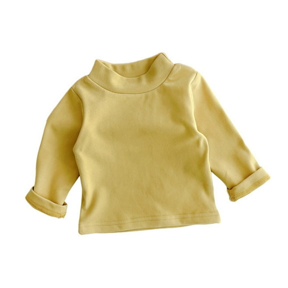 Esaierr Baby Toddler Boys Girls Undershirt T Shirts Infant Fall Winte High Neck Tee Long Sleeve Base Warm Top 3M-3Y Little Boys Girls Cute Comfortable Casual Thermal Pullover
