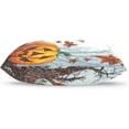 thumbnail image 3 of Halloween Creepy Forest with Pumpkin Velvet Oblong Lumbar Plush Throw Pillow Cover/Shams Cushion Case - 20x30in - Decorative Invisible Zipper Design for Couch Sofa Pillowcase Only, 3 of 7