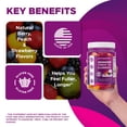 thumbnail image 5 of (3 pack) Vitamatic Prebiotic Fiber Gummies for Adults, 7G Extra Strength, Zero Sugar Added, 240 Pectin Based Gummies, Digestive Health & Regularity Support, 5 of 12
