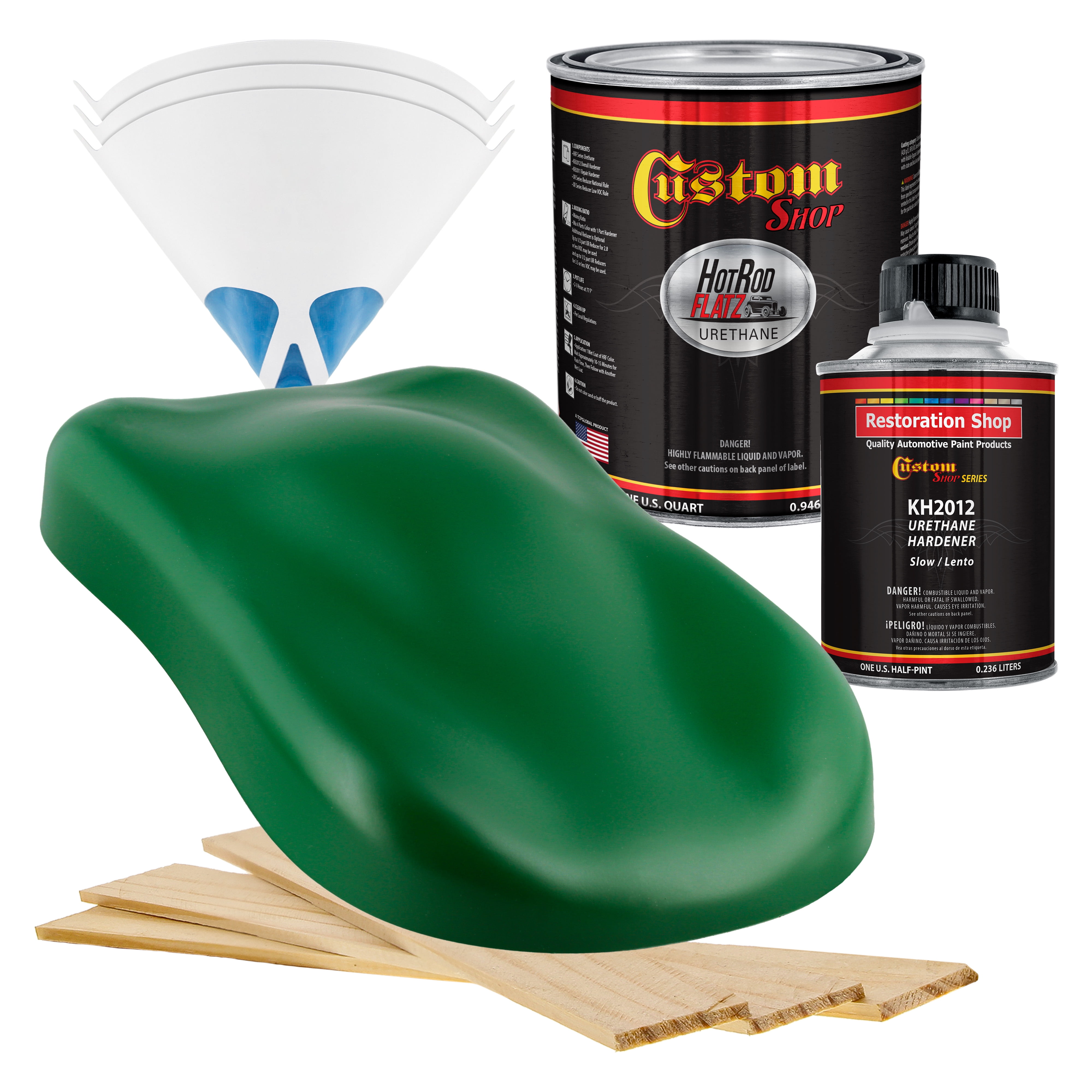 Custom Shop Emerald Green Hot Rod Flatz Flat Matte Satin Urethane