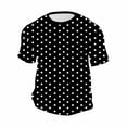 thumbnail image 4 of Zylanna Men's T-Shirts Tee, Crew Neck Short Sleeve Summer Dot Print Fashion Tops for Mens Black, 4 of 7