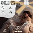thumbnail image 6 of 42” Smart Ceiling Fans with Lights Remote,Control via Voice Alexa App,Quiet DC Motor,Easy Installation,Modern Flush Mount Low Profile Ceiling Fan for Bedroom,Patio,White/Wood,Outdoor/Indoor Use, 6 of 8
