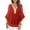Red, variant on Aobny Women T Shirt Ruffle Sleeve Sequin Clothe V-Neck Pullover Purple 3/4 Sleeve Christmas Tops,XL