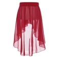 thumbnail image 2 of TSSOE Kids Girls Ballet Lyrical Dance Skirt Tutu Pleated Skater Skirts Elastic Waist Dancewear Burgundy 6, 2 of 5