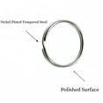 thumbnail image 3 of Llaveros planos de 3.0 in – Llaveros divididos muy grandes – Clips circulares de acero plateado con bordes redondos – Conector de anillo de llavero resistente (paquete de 10), 3 of 5