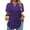 Dark Purple, variant on Womens Plus Size Tops Dressy Casual Peplum Tunics 2025 Henley Flowy Work Button Cheetah Print Tshirts 2Xl YH003