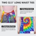 thumbnail image 6 of Colorful Tie Dye Pattern Apron-Garden Aprons for Women with Pockets-Cotton Linen Waterproof Kitchen Cooking Gardening Aprons Adjustable for Kitchen,Cooking,BBQ and Salon 33x27 Inch, 6 of 7