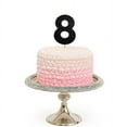 thumbnail image 2 of Black Glitter Number 8 Candle 4", 2 of 2