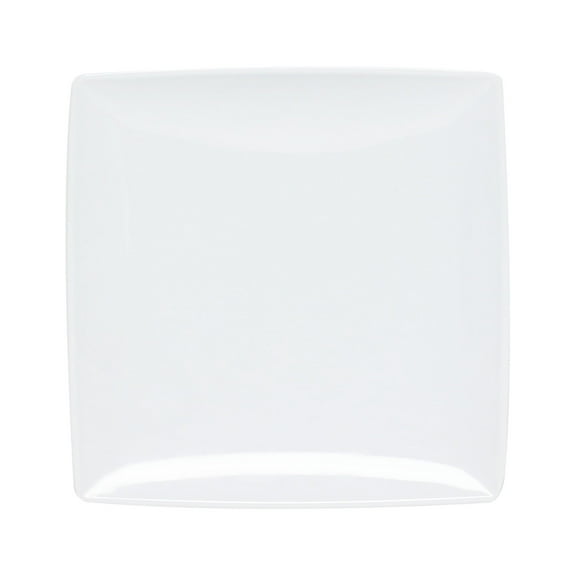 Excellante Classic White Extra Heavy Weight Melamine Dinnerware Collection 6" Square Plate, 1/2" Deep, Comes in Dozen