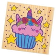 thumbnail image 2 of Hello Hobby Wood Art Board Painting Kit, Purple Unicorn Cupcake Design, 6 Acrylic Paints, Boys and Girls, Child, Ages 5+, 2 of 5