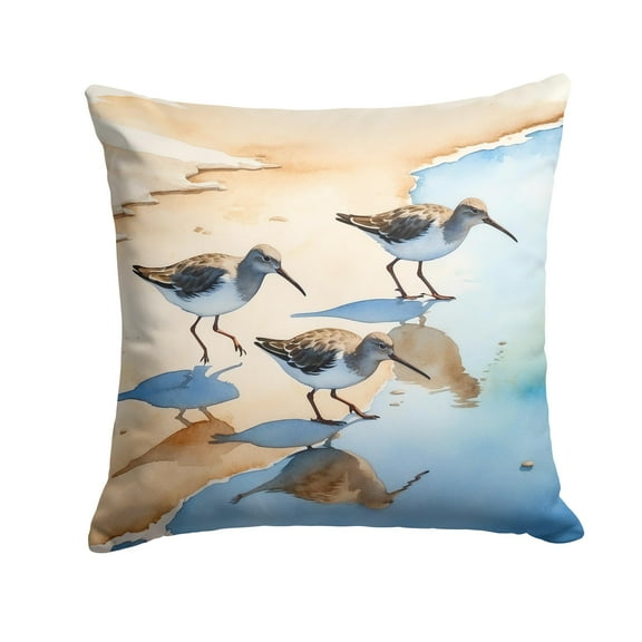 Carolines Treasures DAC7527PW1414 14 x 14 in. Sandpipers Throw Pillow