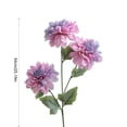 thumbnail image 3 of 3 - Head Artificial Dahlia Silk Flowers, Living Room Decor, Dining Table Centerpiece, Wedding and Event Decor, Easy Care, Modern Indoor Accent,Purple A, 3 of 6