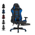 thumbnail image 3 of Posh Living Mari Faux Leather Game Chair Navy, 3 of 9