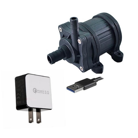 Bomba con Cargador con Rendimiento PumpexPro 5m=72L/hr 0m=360L/hr 6W USB Entrada 8mm Salida 11mm 12V 100-240V 60Hz 1xUSB