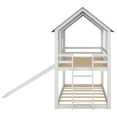 thumbnail image 2 of MAYEERTY Twin over Twin House Bunk Bed with Slide and Windows,White, 2 of 12