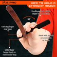 thumbnail image 4 of ASIPRO Straight Razor Men with 10 Shaving Blades (20 Single Edge Razors Blades), Straight Edge Razors Rasoir Barbe Homme avec 10 Lame Rasoir Shaving Reusable Barber Razor for Beard, 4 of 7