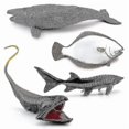 thumbnail image 3 of 4pc Sea Animals Toy Simulation Ocean Whale Pvc Model Figures Kids Education Gift Banmo, 3 of 4