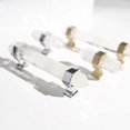 thumbnail image 3 of Simple natural white crystal handle bucket Cabinet makeup cabinet hexagonal prism stone handle, 3 of 4