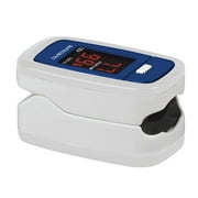 SmartHeart Pulse Oximeter | Blood Oxygen Saturation | Complete System Monitor Lanyard and Batteries, White/blue