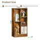 thumbnail image 2 of HOWEN 5 Cube Mid-Century Modern Brown Wood Bookcase, 3 Tier Storage Organizer Shelf, Rustic Display Cabinet for Bedroom, Living Room, Office, 2 of 5