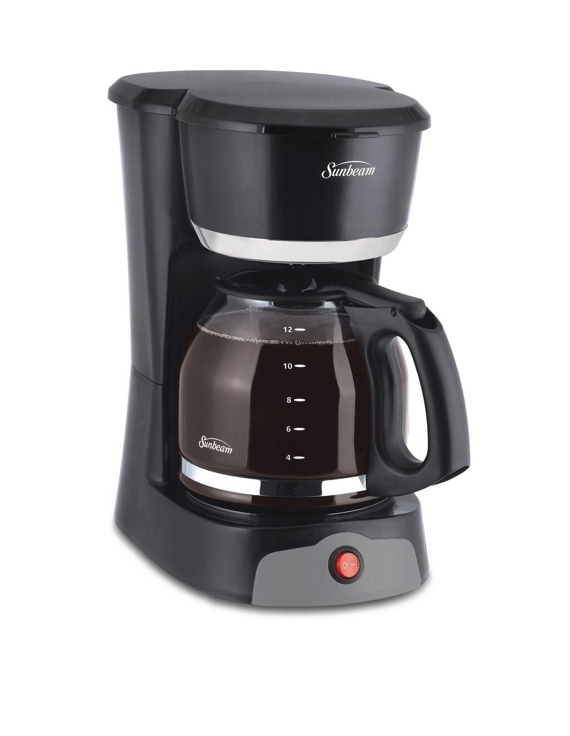 Sunbeam 12 Cup Black Switch Coffee Maker, Effortless operation.