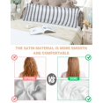 thumbnail image 3 of Navy Blue Striped Pillow Cases Body Size, Smooth Satin Pillowcase for Hair and Skin, Navy Blue White Stripes Farmhouse Decorative Cooling Bed Pillow Covers with Zipper, 20x54 Inches, 3 of 5