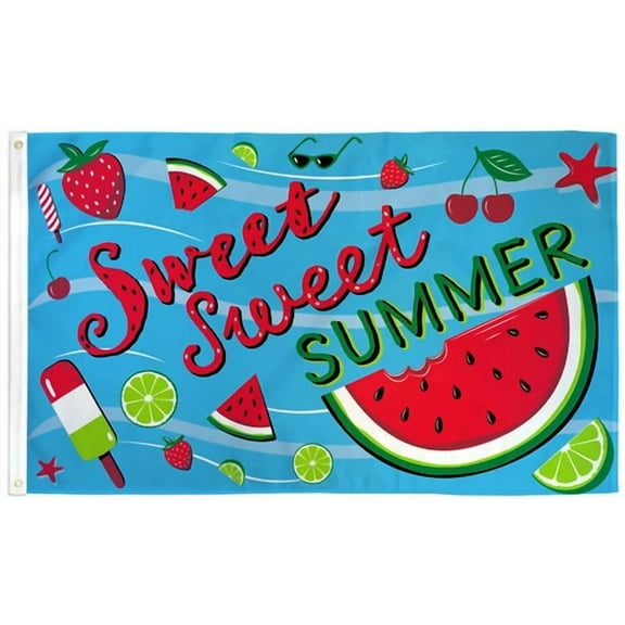 Sweet Summer Flag 3X5Ft Seasonal Decor Holiday House Flag 100D