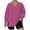 Hot Pink, variant on Plebaso Plus Size Womens V Neck Sweatshirts Oversized Casual Pullover Long Sleeve Loose Tops for Women