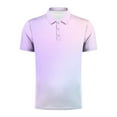 thumbnail image 3 of XS-4X Golf Shirts for Men Big and Tall Short Sleeve T-Shirts Plus Size Button Collared Pullover Gradient Printed Casual Lapel Tees Tops, 3 of 4