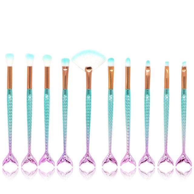 Juego de brochas de maquillaje, 10 Uds., brochas de maquillaje para ojos, sombra de ojos, corrector, delineador de ojos, herramienta para mezclar cejas