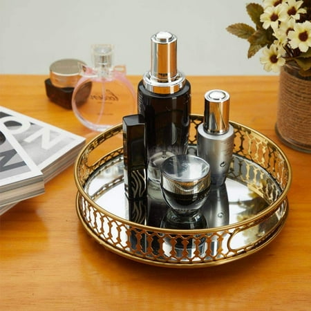 Mirror Tray Vanity Tray With Square Metal For Dresser Bathroom Bedroom Countertop Organizer Large 13 8 X9 6 X2 2 Walmart Canada