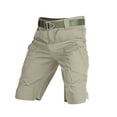 thumbnail image 4 of Ceisia Men Multi Pocket Ripstop Cargo Shorts Elastic Waistband Drawstring Outdoor Workwear Casual Bottoms Khaki XXXXXL Gift, 4 of 7