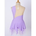 thumbnail image 3 of iiniim Girls Shiny Rhinestone Figure Ice Skating Dress Dance Ballet Tutu Skirted Leotard Competition Costume Size 6-16 Purple 8, 3 of 7