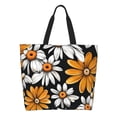 thumbnail image 1 of Easygdp Yellow White Daisy Pattern Bolsas Tote para Mujer, Bolsos de Hombro para Viaje, Bolsos de Mano de Gran Capacidad para Compras y Trabajo, 1 of 8
