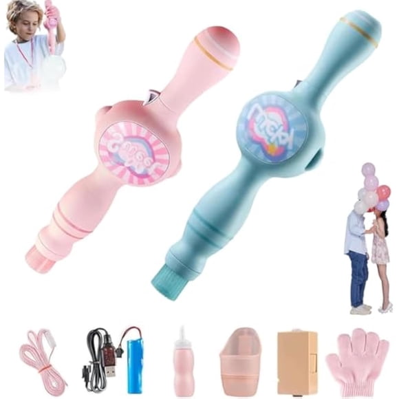 2026 New Magic Bubble Wand, Elastic Fog Bubbles Play Magic Fog Bubble Wand, Lightweight Colorful Bubbles Machine for Outdoor Fun, Parties, Gifts & Creative Play (Blue+Pink)