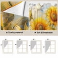 thumbnail image 3 of Sunflower Kitchen Window Curtains, Swag Curtains Valance for Bedroom Living Room Bathroom, Botanical Summer Floral Watercolor Rod Pocket Window Treatment Curtain Block Drapes 2 Panels 36"x36", 3 of 9