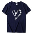 thumbnail image 6 of SDNall Valentine'S Day Shirts Love Shirt Cute Heart Graphic Pullover Color Printing Short Sleeves Shirt (Navy,Sizes:S-3XL), 6 of 9