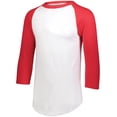 thumbnail image 1 of Toddler Baseball 3/4 Sleeve Tee 2.0 2/3T White/Red, 1 of 1