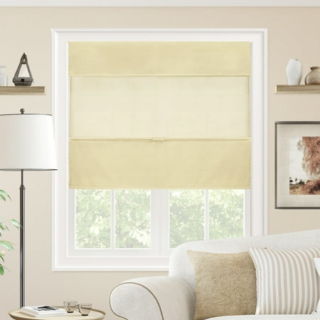 Chicology Cordless Magnetic Roman Shades, Privacy Fabric Window Blind, Daily Canvas (Light Filtering) - 36