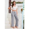 thumbnail image 2 of HEARTNICE Women Soft Pajama Pants, Comfy Wide Leg Lounge Yoga Pants Stretch Sleeping knit Pajama Bottoms (Light Grey, XL), 2 of 5