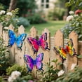 thumbnail image 4 of Metal Butterfly Wall Art Decor 4 Pack, Colorful Hanging Butterfly Sculpture for Indoor Outdoor Garden Yard Patio Fence, Gift for Mom Friend A, 4 of 6