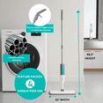 thumbnail image 3 of True & Tidy Spray Mop with 15 Inch, 360 Swivel Mop Head, Refillable Cleaner Bottle & Four Reusable Microfiber Pad, White, 3 of 8