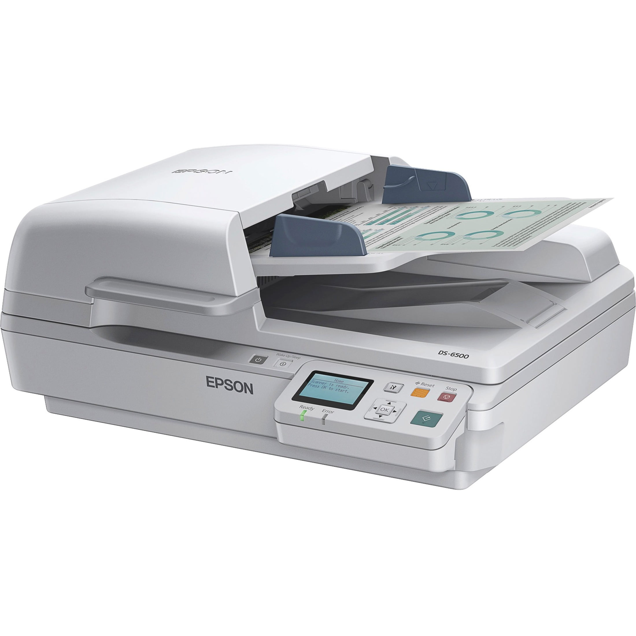 Epson, EPSB11B205221, WorkForce DS-6500 Document Scanner, 1 Each, White