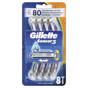 Gillette Sensor3 Sensitive Men S Disposable Razor 4 Razors Walmart Com Walmart Com