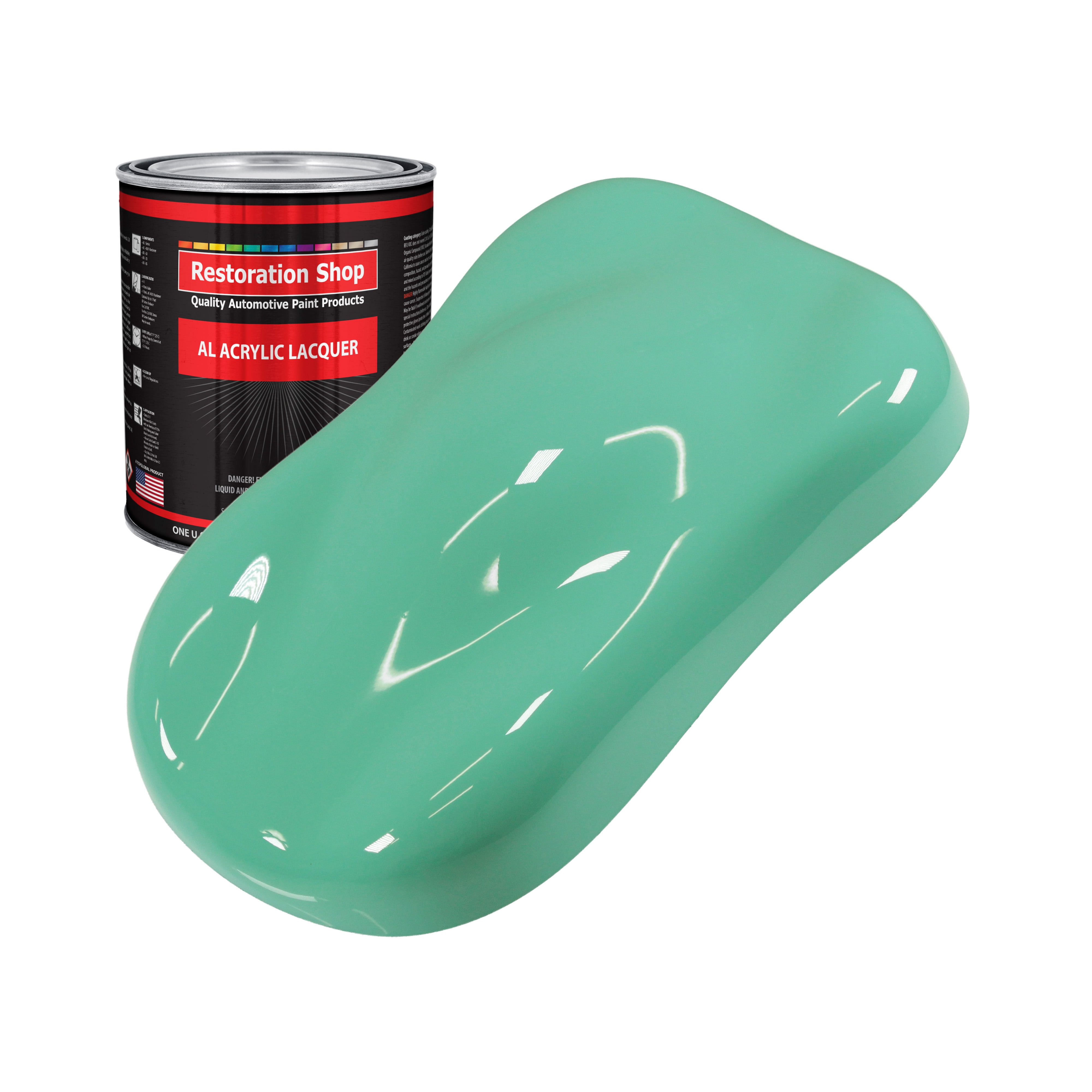 Restoration Shop Light Aqua Acrylic Lacquer Auto Paint Quart Paint