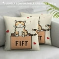 thumbnail image 3 of GOSMITH  Cat Throw Pillow Covers Cat Lover Gifts for Women Men Cute Cat Pillow Case Funny Cat Gifts for Cat Lover Pet Lover Room Couch Bed Sofa Home Decor, 3 of 5