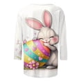 thumbnail image 4 of SwiftWear Women's Easter Theme T-Shirt Relaxed Fit Crewneck Soft Stretchy Plus Size Graphic Tee 3/4 Length Sleeve Top, 4 of 5