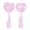 pink, variant on 1 Pair Reusable Sexy Breast Bra Tassel  Self Adhesive Womens Silicone Pasties Heart Shape Bra Nipple Covers Women Lingerie SILVER&BLACK